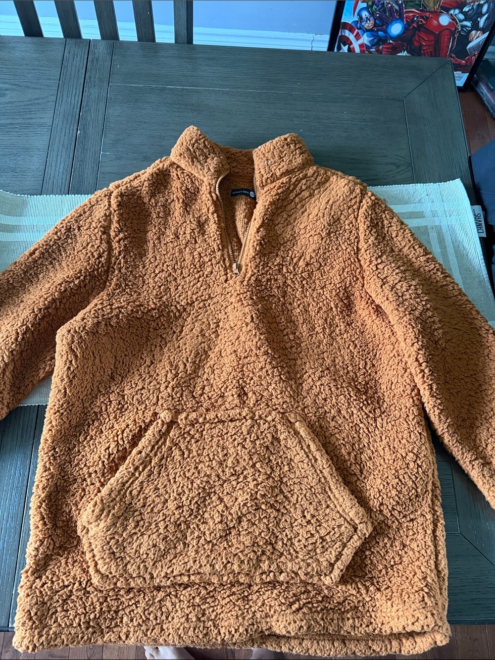 Women’s Sherpa Half-Zip Pullover Sweater - Rust